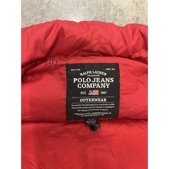 Ralph Lauren Polo Jeans Est 1967 Puffer Men Navy Coat Size Medium - Picture 5 of 10